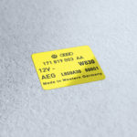 Heater unit sticker