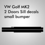 Golf MK2 GTI sill decals for small bumper
