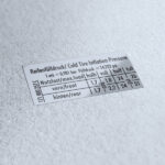 VW Golf MK1 1.1 Tire pressure sticker