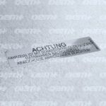 Pollutant reducing devices sticker