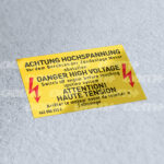 Audi S2 Warning sticker