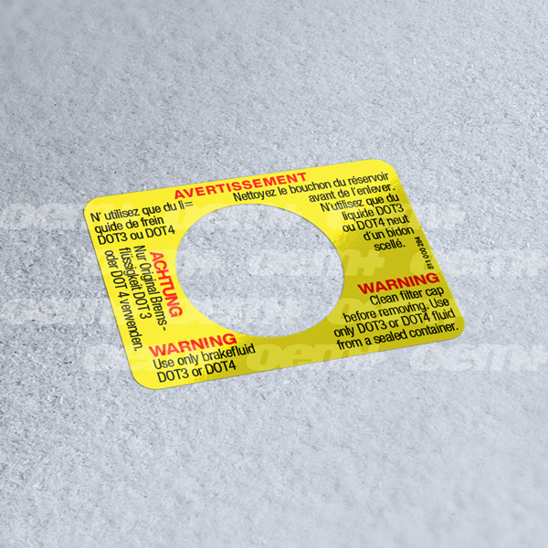 Audi Brake fluid sticker