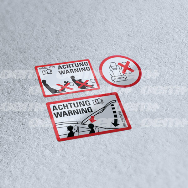 Audi TT Safety stickers